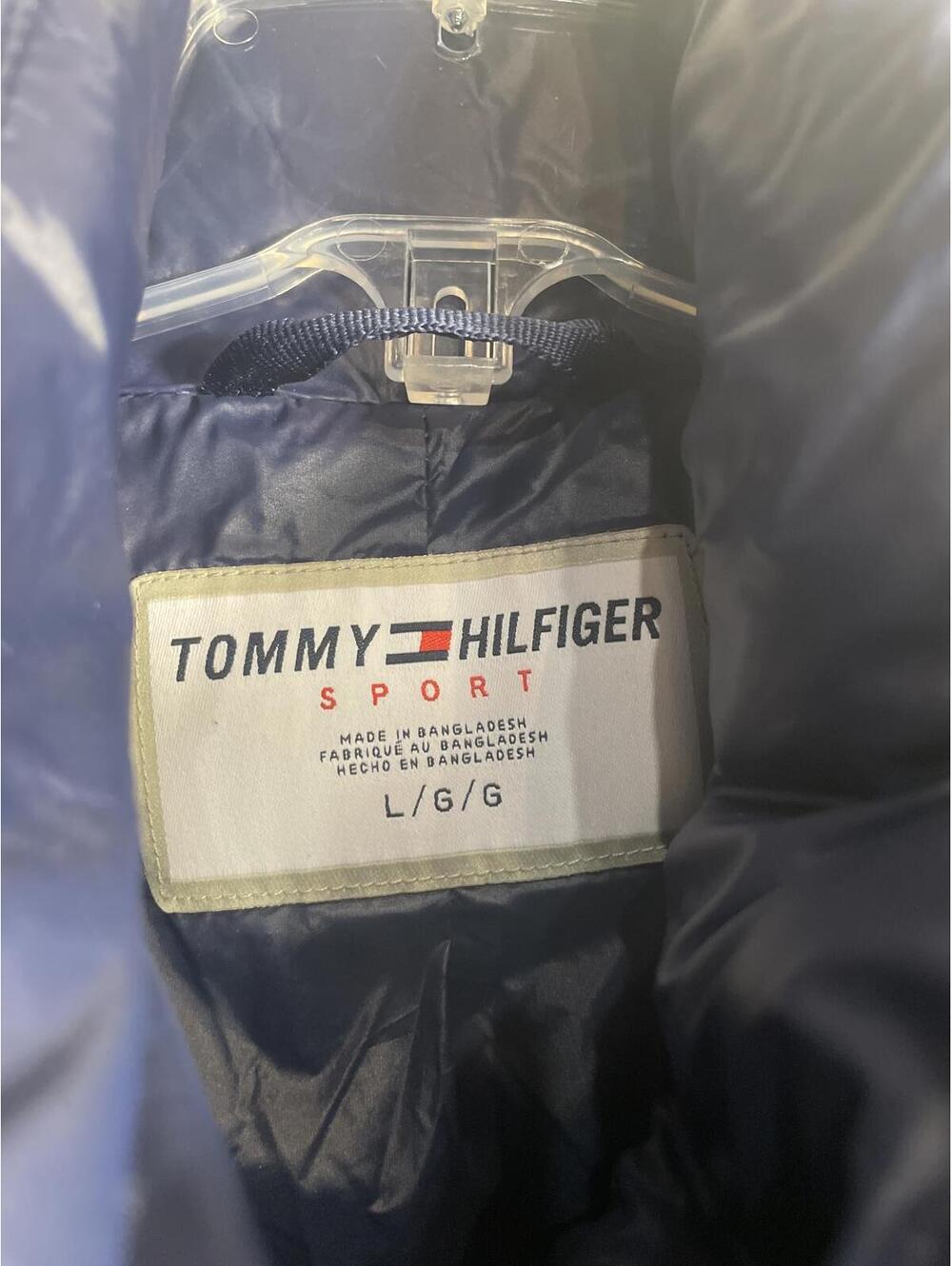 Tommy Hilfiger Puffer Coat Womens Size Large Sporty Red Colorblock Funnel Neck - Picture 3 of 8